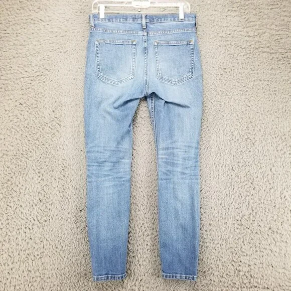 Everlane Jeans Womens 28 Medium Wash Stretch Mid Rise Skinny Leg *Read* - Picture 12 of 15